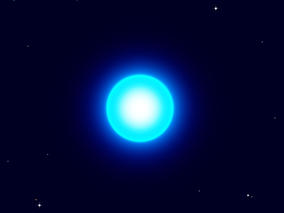 Blue supergiant blue illustration space star vector