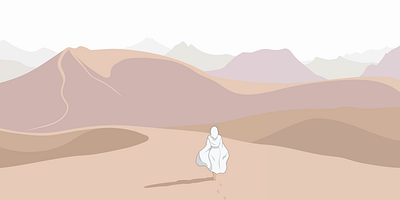 The Desert Path character desert poster thoughtful walking woman