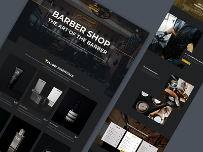 Barber Shop concept landing page. branding design landing responsive web twolinecode ui ux web