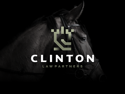 Clinton Law Partners attorney branding character design graphic design horse icon illustration law lawfirm lawpartners logo strong symbol vector