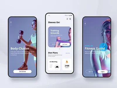 Gym Training mobile application ui ux design appdesign application best branding data gym healthcare mobileweb top tracking training uiux webdesign website