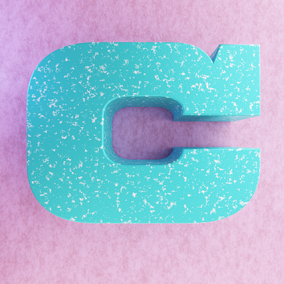 36 Days of Type: C 3d blender c enamel mugs lettering serif slab type design