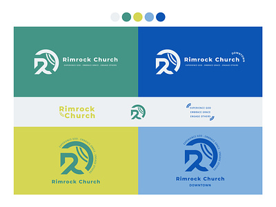 Rimrock Church - Brand Identity Design - Concept 2 brand identity branding church graphic design illustration illustrator logo r ripples vector