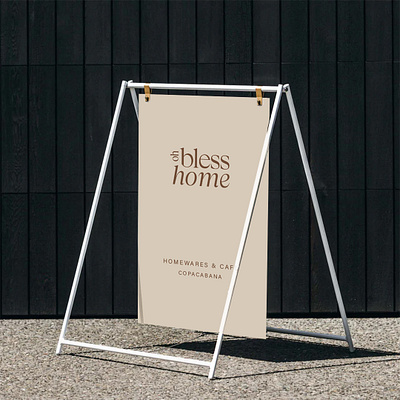 In-Store Signage - Oh Bless Home branding design graphic design icon logo minimal typography