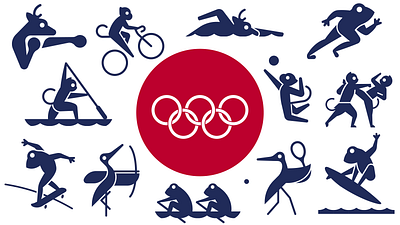 Tokyo 2020 Olympics Pictograms as Animals 2d animal branding design icon illustration illustrator logo vector