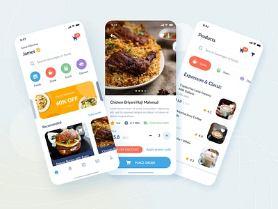 Food Delivery App Design iOS app design beverage business clean delivery app drink exploration figma design food food delivery food order ios app ios design order tracking professional restaurant ui ui app design ui design uiux