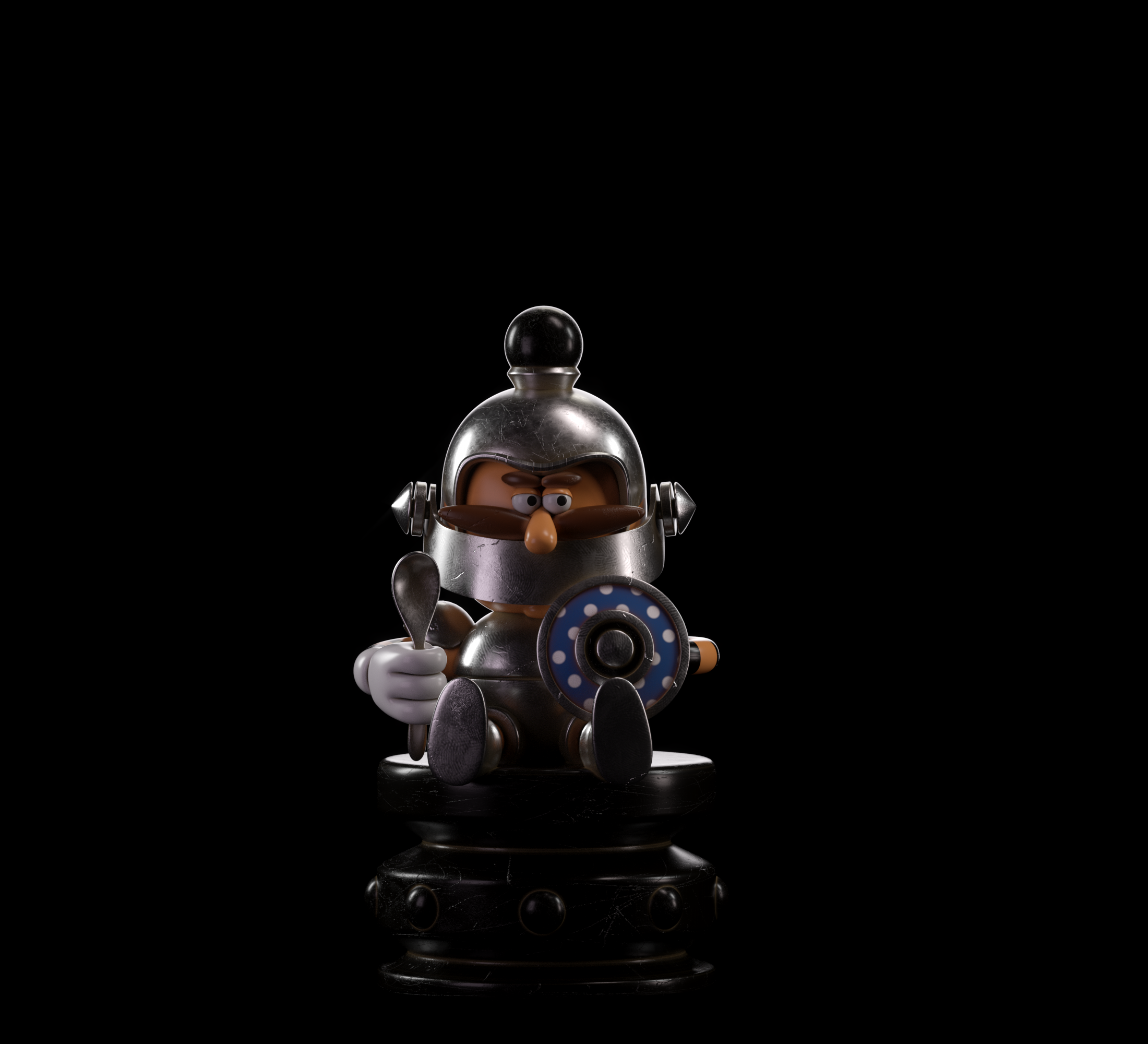 PEÓN 3d c4d character chess illustration octane peón render