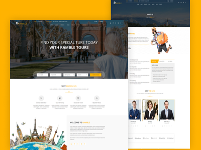 Tour & Travel Agency HTML Template - Ramble html5 modern responsive shopping travel template trip agency