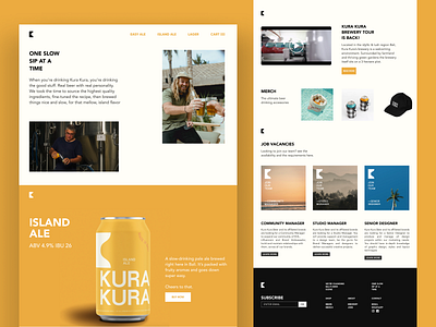 Kura Kura | Brewery brewery clean design figma webdesign