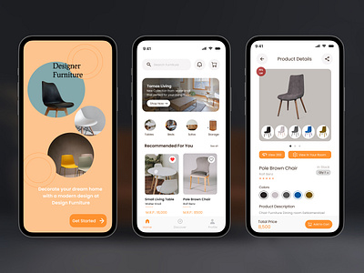 Furniture App - Online Shopping app design ui ux