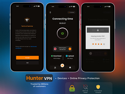 VPN - Mobile Application app design ui ux