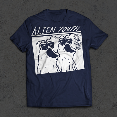 Alien Youth apparel branding design graphic design homage illustration