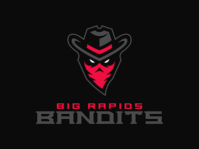 Big Rapids Bandits Logo design graphic design logo mascot team logo