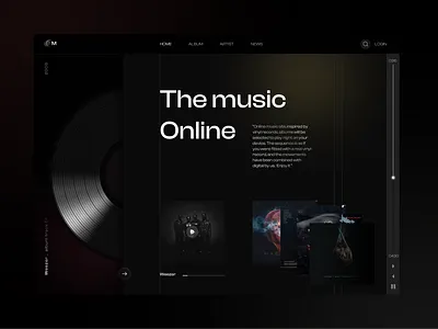 The music online design ui uiux design web design webdesign