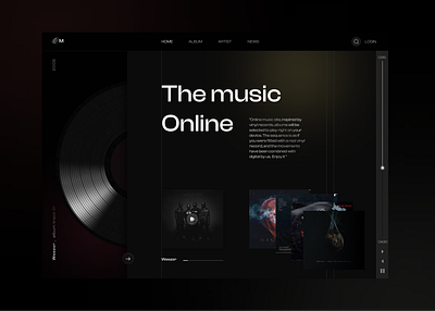 The music online design ui uiux design web design webdesign