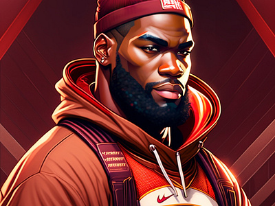 James LeBron X AKIRA ai art akira basket ball branding concept art design graphic design illustration james lebron managaart nba vector