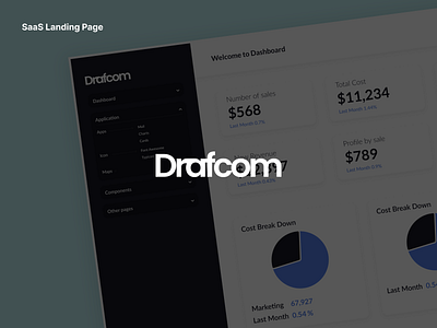 Drafcom - SaaS Landing Page dashboard figma landingpage logo saas service ui ux website