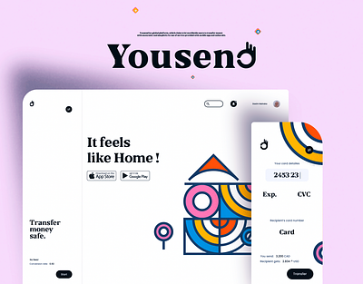 Yousend. Money transfer app mobile