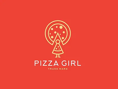 Pizza Girl girl logo pizza