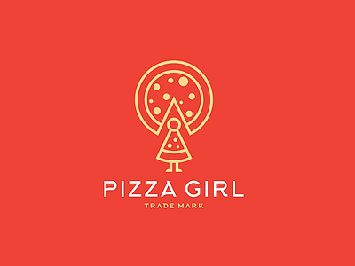 Pizza Girl girl logo pizza