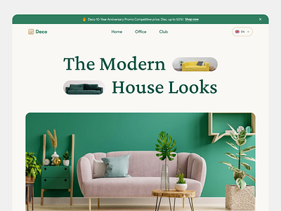 Deco | Home Living figma furniture modern ui webdesign