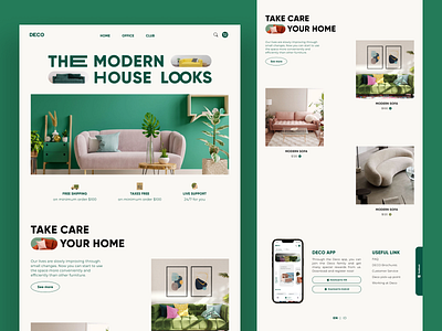 Deco | Home Living figma furniture modern webdesign