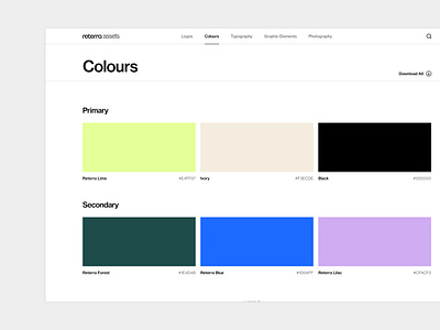 Brand Assets assets brand brand assets branding colour palette identity minimal modern palette toolkit ui ux web design