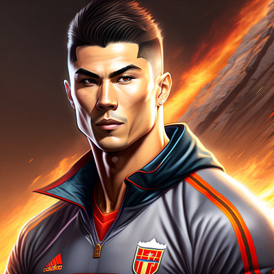 Cristiano Ronaldo X AKIRA ai art branding christiano ronaldo cr7 design football graphic design illustration soccer vector