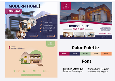 Real Estate Poster Design color palette content creation design font graphic design poster real estate social media