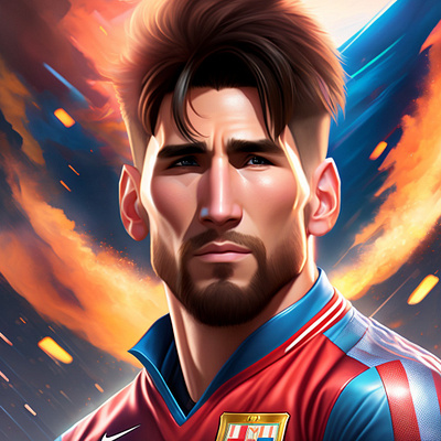 Lionel Messi X AKIRA ai art branding design flea football graphic design illustration legend leo lionel messi messi soccer vector