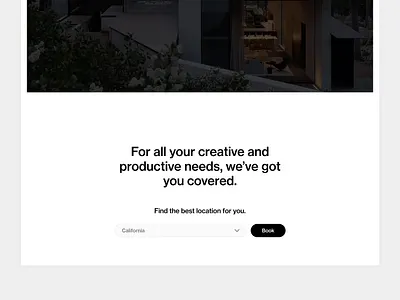 Book Location book booking dropdown input landing landing page location minimal modern ui ux web design