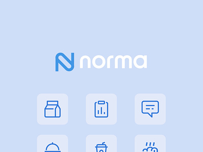 Norma logo + Icon Library animation app icons brand identity branding delivery aapp graphic design icon icon designer icon library iconography interface logo minimal motion graphics product design real-time data resturent service trending ui icon