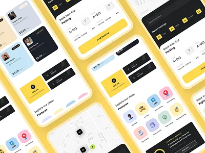 Car Services App - Mobile UI bike sharing bike sharing app book parking book valet car reservation car sharing app driver service gps a parking booking app rental app rental company ride booking ride services app ride share taxi booking app transportation travel trip app uber valet services