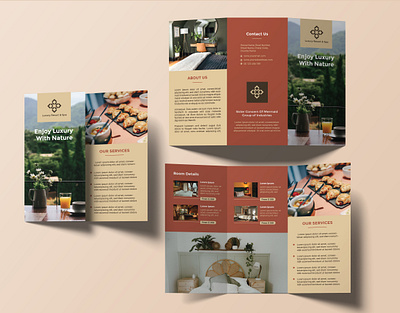 Hotel Tri fold brochure brochure graphic design hotel brochure tri fold brochure