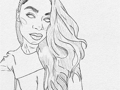 Marie croquis design dessin girls graphic design illustration sketch