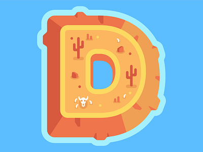 36 Days Of Type | D 36daysoftype affinity designer d design flat illustration island isometric letter d vector