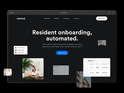 Moved Case Study 4: Website design for a resident platform landing landing page landing page design landing page redesign online sales page promo landing page saas landing page saas startup website website design website redesign
