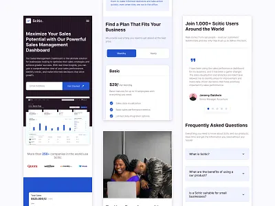 Scitic - SAAS Landing Page Responsive clean design landing page minimalist responsive saas ui ux web design