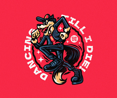 Dancing Wolf Illustration art artwork branding design esport gaming graphic illustration illustrator logo mascot print screen print sport
