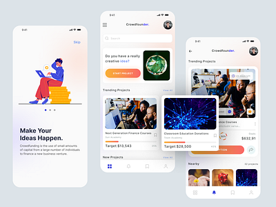 Crowdfunding App app ui best app charity charity app crowdfounder crowdfunding funding app ui