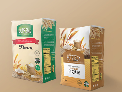 Flour bag Packaging and label design bag design flour bag label flour bag packaging food packaging graphic design label packaging