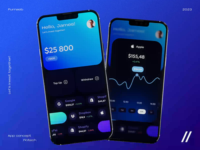Investment Mobile IOS App android animation app app design dashboard design invest investment ios mobile mobile app mobile ui motion online portfolio stock track transfers ui ux