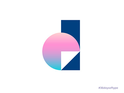 d for ( for sale ) 36daysoftype app arrow blockchain branding circle d dd fold geometric gradient growth icon letter logo marketing monogram negative space paper technology