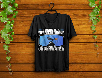 Scuba diving t-shirt design design fashion graphic design illustraor illustration t shirt typography