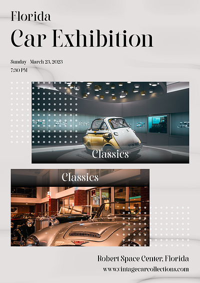 Florida Car Exhibition - Poster car design exhibition poster vector