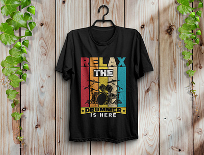Drummer t-shirt design design drummer fashion graphic design illustraor illustration t shirt typography
