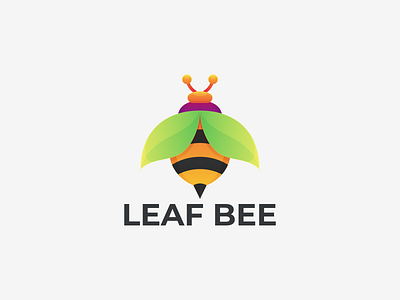 LEAF BEE app bee coloring branding design icon illustration leaf bee logo ui ux vector