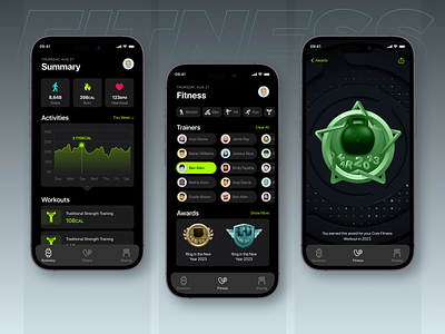Innovative Fitness 🏋️ and Workout Tracking App Design app design app ui design excercise fitness fitness app fitness tracker health healthcare healthy lifestyle inspiration minimal mobile app stastic tracker tracking app uiux uiux design workout workout app