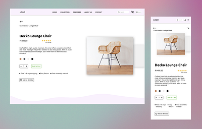 E-Commerce web UI page app design ui uiux ux visual design website design