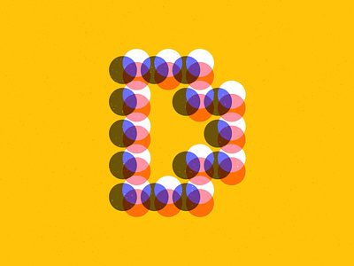 D is for Dots 36daysofd 36daysoftype 36daysoftype10 adobe animation blue design digitalart dots gif illustration muti noise photoshop red texture typography vector white yellow